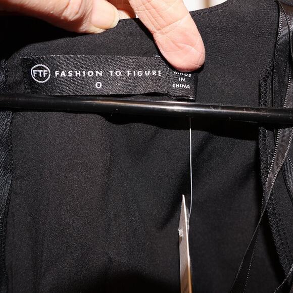 Fashion to Figure Size O (XL) Heart Button Jumpsuit with Waist Cutouts Black - Picture 9 of 16